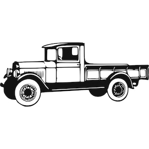 Vintage Truck SVG: Antique Pickup Truck Cut File (Digital Download)