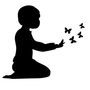 Kleiner Junge Schmetterling Svg Junge Kind Svg Schmetterlinge Svg Plotterdatei Clipart Svg Dxf Png Art Cnc Laser Cut File Tshirt Vektor Clip Art