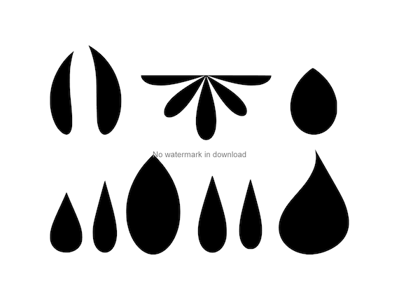 Download Flower Petal Svg Clip Art Flower Petal Cut File Flower Etsy