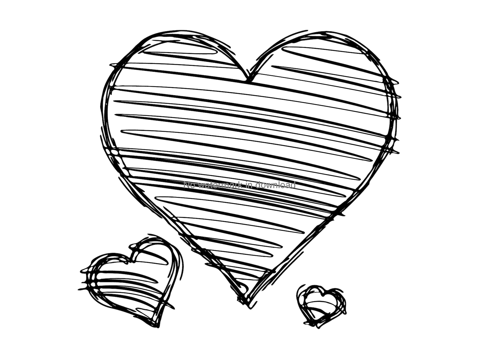 Heart Svg Design, Scribble Heart Svg Png Dxf, Heart Png printable, Hear...