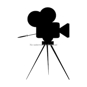 Movie Camera SVG Clipart: Film Projector Cut File (Digital Download)