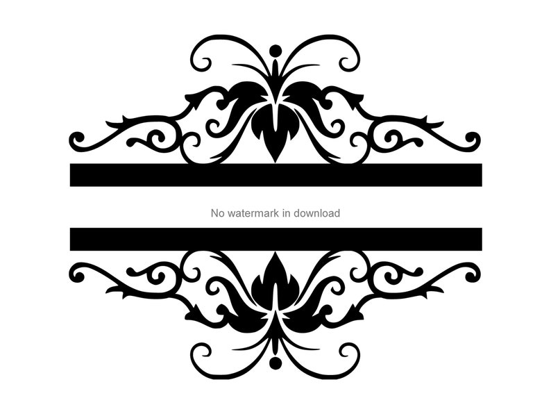 Download Clip Art Split Name Monogram Name Border Svg Divider Svg Divider Svg Mailbox Monogram Svg Mailbox Split Frame Art Collectibles