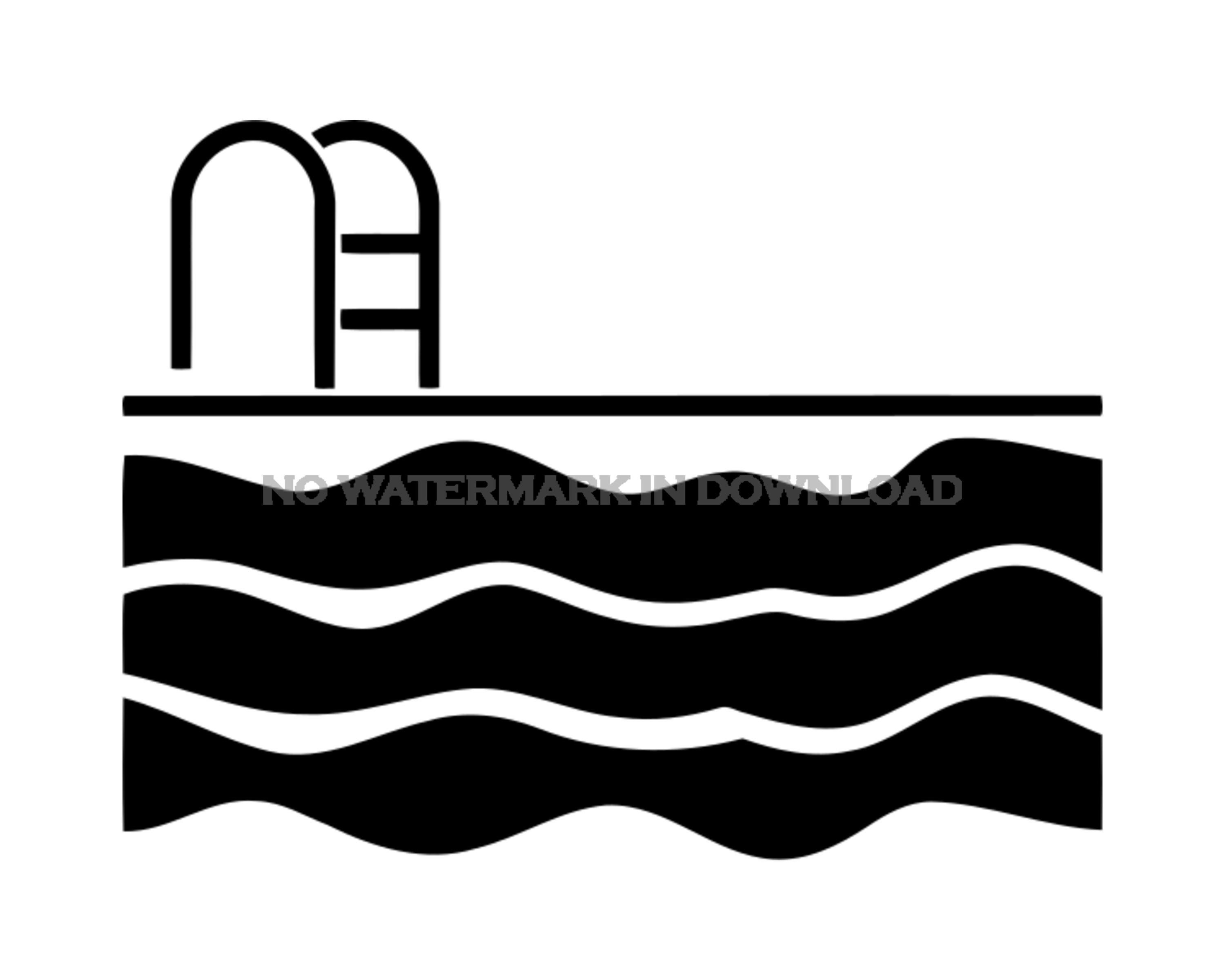 Swimming Pool Clip Art Black And White