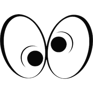 Cartoon Eyes SVG: Vector Clipart, Laser Cut File (Digital Download)