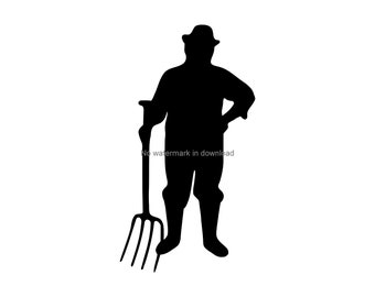 Bauer SVG Clipart-Bild: Schneiden & T-Shirt Design (digitaler Download)