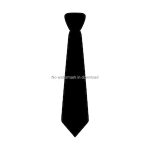 Neck Tie Silhouette Cut File: SVG, PNG, DXF (Digital Download)