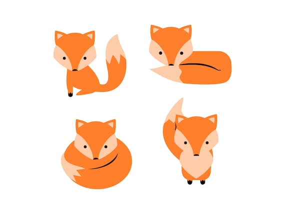 Download Fox Svg Fox Clipart Set Baby Fox Bundle Cutting Files Kids ...