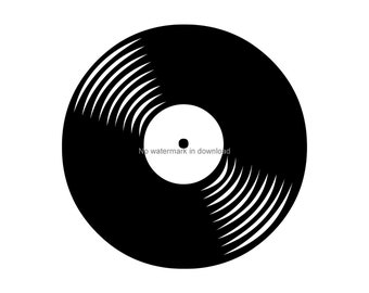 Vinyl Record Svg Digital File, Vinyl Record Eps File, Vinyl Record Cutting Svg, Vinyl Record Printable Vector Clipart Image File