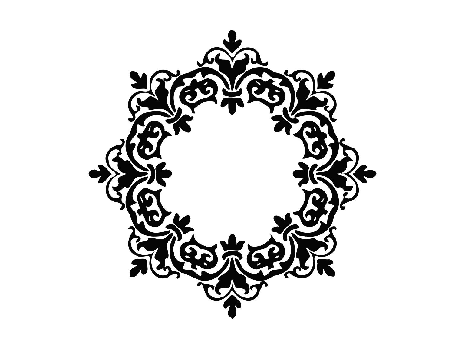 Download Damask Frame Svg Damask Pattern Svg Floral Damask Flourish ...