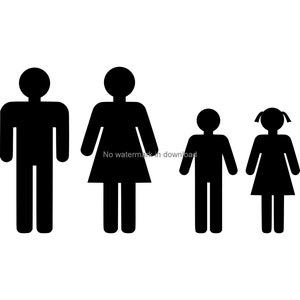 People Svg Cut Files, Family Dxf File, People Symbols Png Files, Family Svg Vector Image, Family Cutting Clip Art