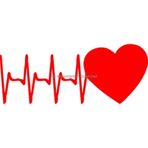 Hartslag Svg Afdrukbare Clipart, Hart Pulse Vinyl Cut File, Hart Ekg Afbeelding Jpg, Hart Pulse Png Digitaal Bestand, Hartslag Png Clipart afbeelding