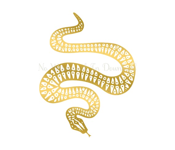 Snake Foil Png Snake Printable Gold Foil Snake Foil Label - Etsy UK