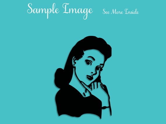 Download Retro Lady Svg Vintage Woman Cutting File Vintage Clipart Svg Etsy