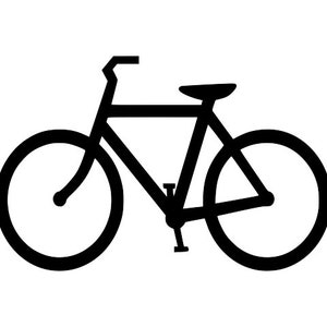 Bicicletta Bike Silhouette Cutting File Clipart Scrapbooking SVG DXF jpg PNG Sure Cuts a Lot Inkscape, Photoshop
