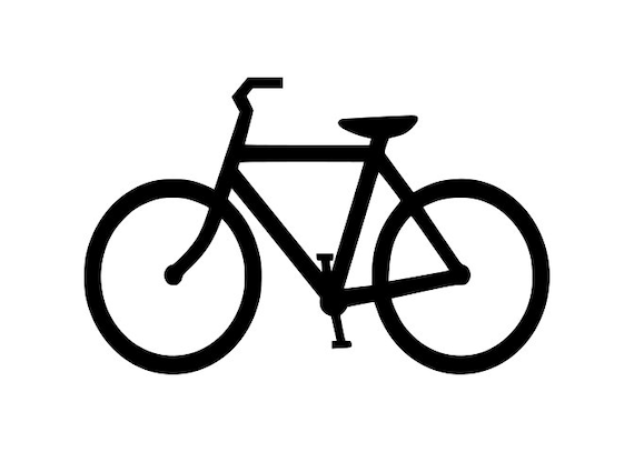 Bike SVG, Bicycle Silhouette, Cycling Clipart, Bicycle Cut File, Bike PNG,  Bicycle Outline, Bike Vector, Bicycle Icon, Commercial Use Bike 