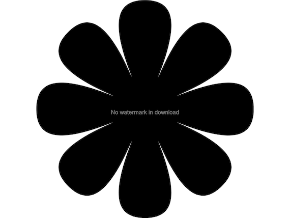 Download Flower Files For Silhouette Flower Silhouette Svg Flower Etsy