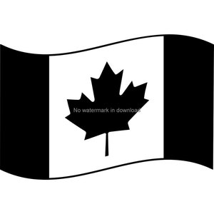 Canadian Flag Clip Art: SVG, DXF, PNG (Digital Download)
