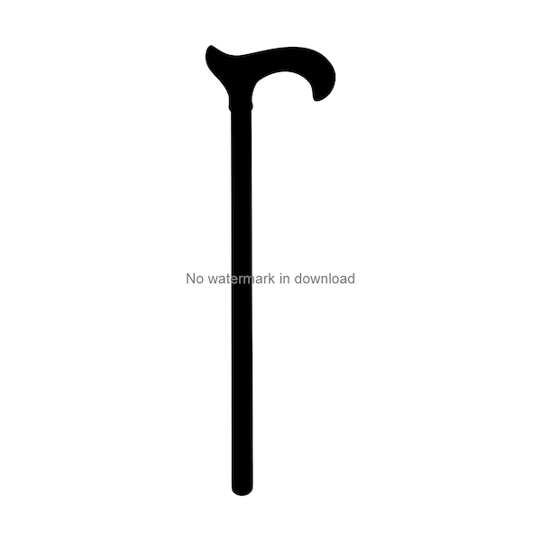 Walking Cane Svg Dxf Png, Walking Cane Svg Cutting File, Walking Cane Svg Files, Walking Cane Dxf Clipart