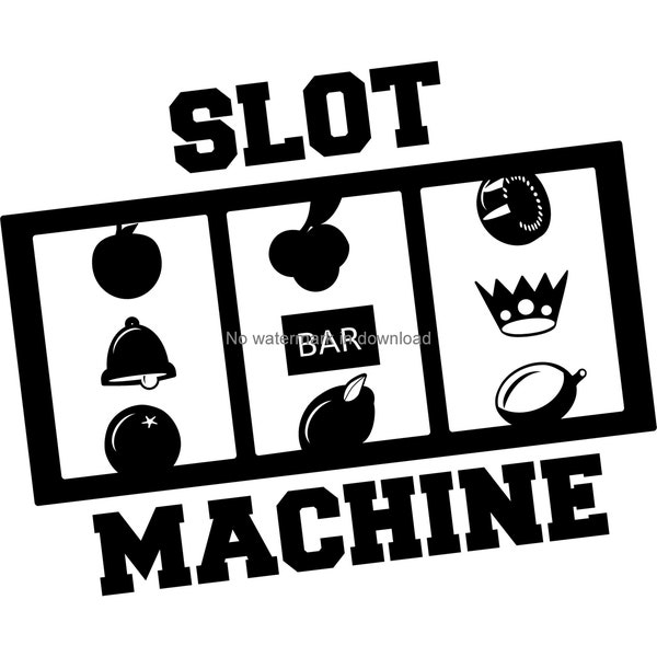 Slot Machine Image File, Slot Machine Cutting File, Slot Machine Clipart Image, Slot Machine Silhouette Files