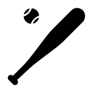 Baseball Bat SVG: Softball Clipart Vector (Digital Download)