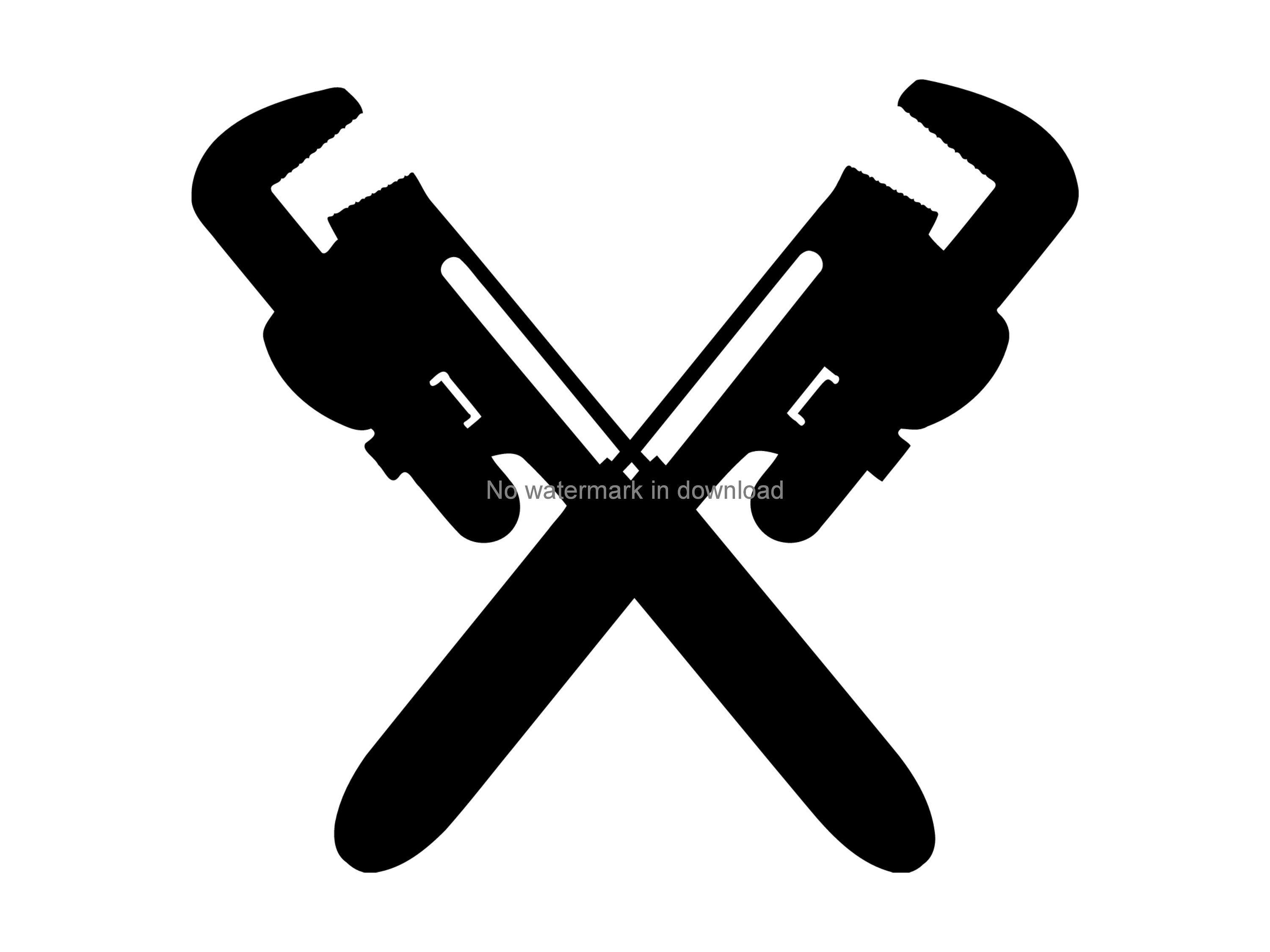 Clip Art & Image Files Embellishments Hand Holding Wrench Plumber