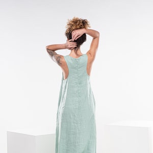 Linen Racerback Dress Linen Maxi Dress Summer Flax Dress Plus Size Linen Clothing Heavy Linen Dress Etsy Canada