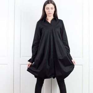 Plus Size Tunic, Women Shirt, Black Tunic, Plus Size Clothing, Loose Styles, Gothic Clothing, Victorian Shirt, Long Sleeve Tunic Shirt image 2