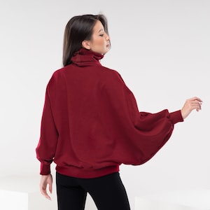 Burgundy cropped jumper 2025