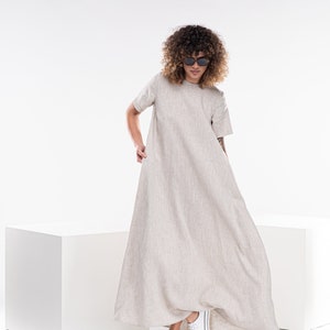 Loose Linen Dress, Summer Linen Caftan, Maxi Linen Dress, Linen Beach Kaftan, Linen Clothes Women