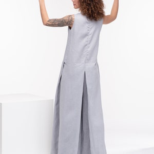 Linen Jumpsuit Women, Linen Palazzo Jumpsuit, Wide Leg Jumpsuit, Linen Clothing for Women image 1