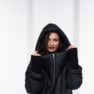 Fit and flare puffer coat sale
