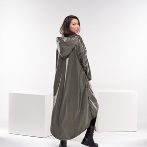 Plus Size Rain Cape, Rain Poncho Women, Hooded Raincoat, Plus Size Goth Jacket, Futuristic Clothing