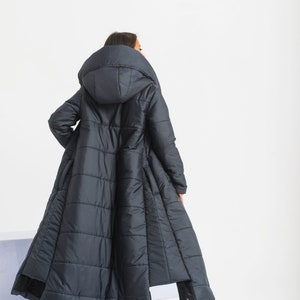 Cyberpunk Puffer Jacket, Maxi Winter Coat, Long Quilted Jacket