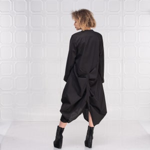 Cotton Shirt Dress, Avant Garde Clothing, Asymmetrical Dress, Oversized Shirt