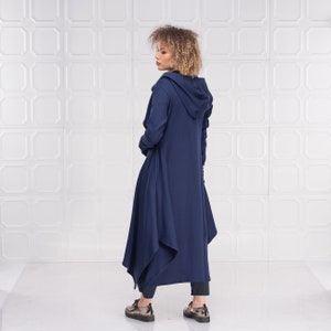 Wool Cloak Cardigan, Cyberpunk Hoodie, Plus Size Clothing, Long Hooded Cloak