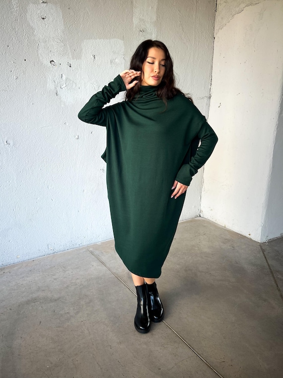 chinese dress ladies Max and Co Spruce Green Maxi Sweater Dress With Belt – Ladida