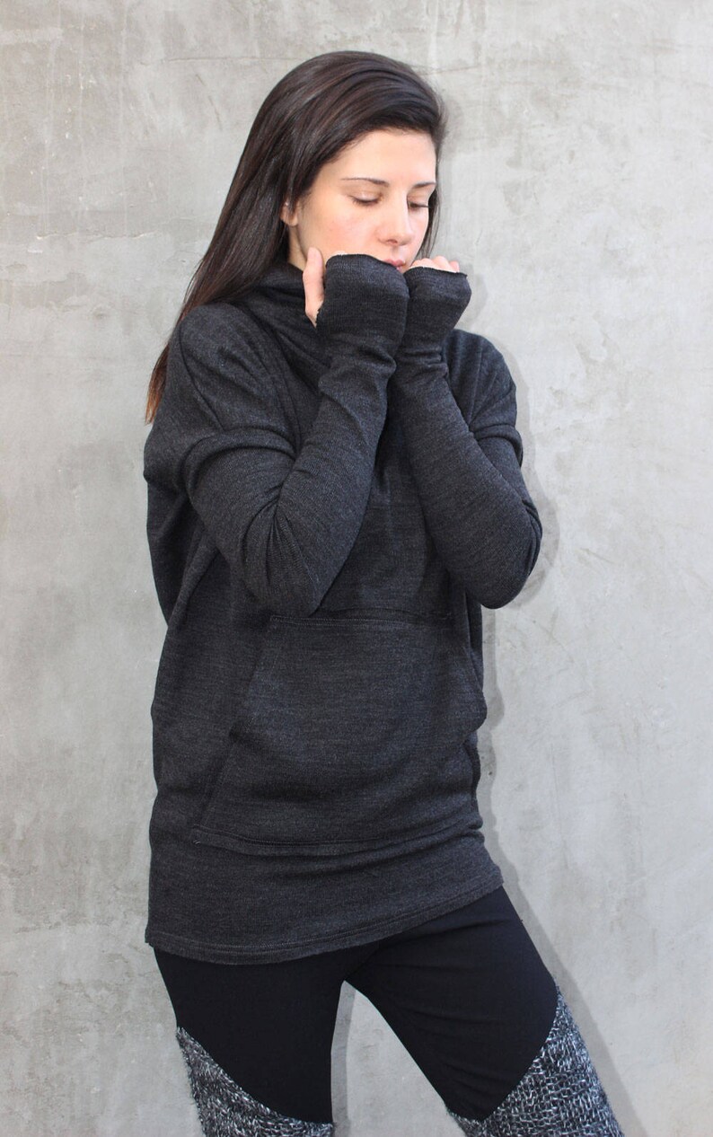 Extravagant sweater maxi loose tunic B0049 winter tunic top plus size warm top oversize warm top grey maxi sweater warm tunic