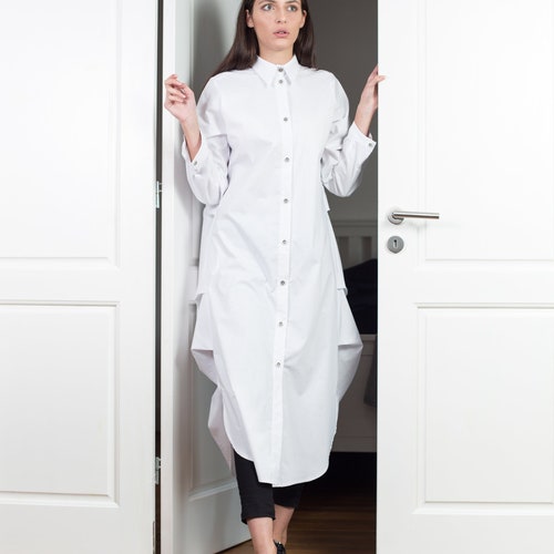 White Shirt Dress, Tunic Dress, Collar Dress, Summer Dress, Loose Tunic Dress, Oversize Tunic Dress, Asymmetrical Shirt, Plus Size Shirt White Shirt Dress, Tunic Dress, Collar Dress, Summer Dress, Loose Tunic Dress, Oversize Tunic Dress, Asymmetrical Shirt, Plus Size Shirt