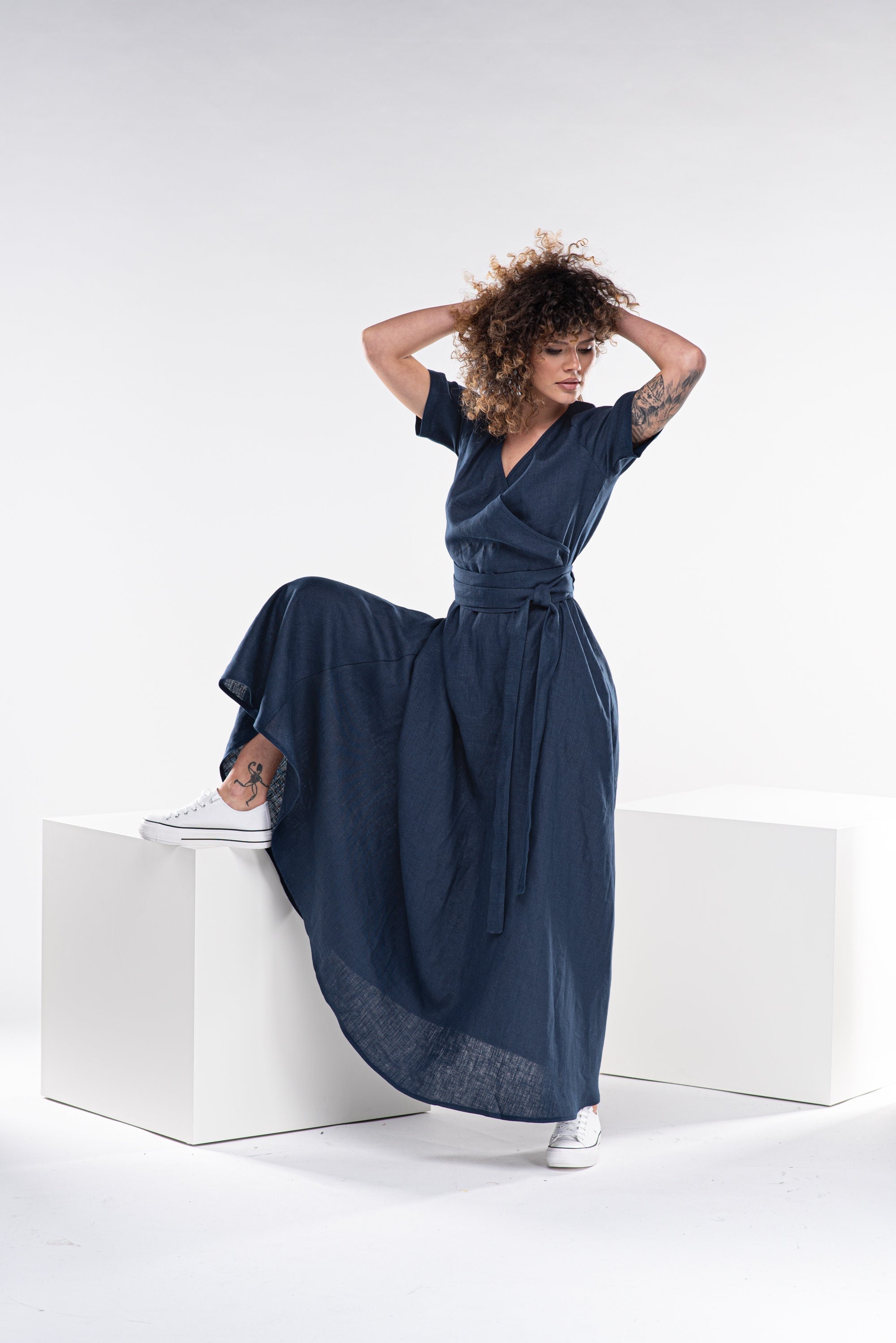 infinity linen dress