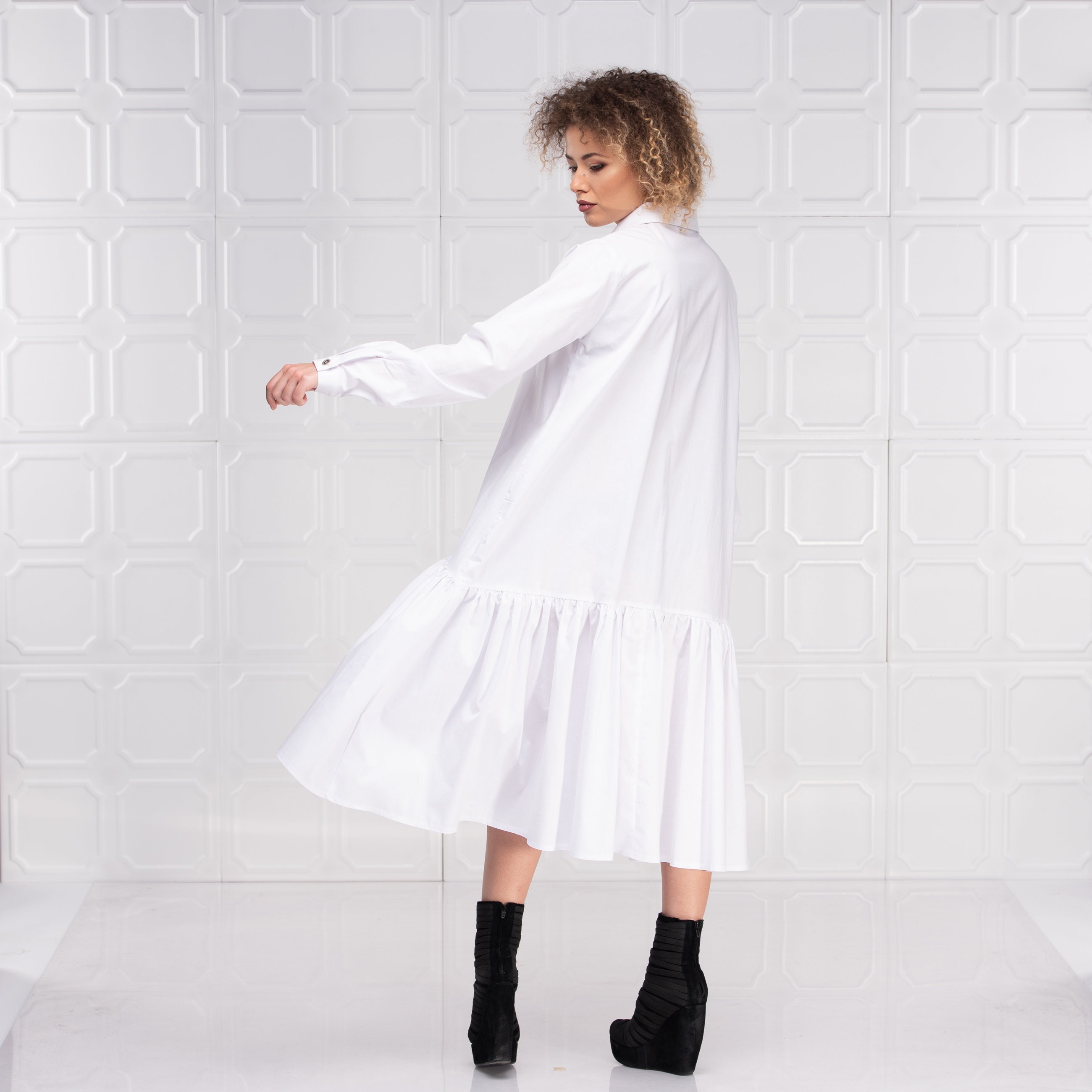 White Shirt Dress Oversized Shirt White ...