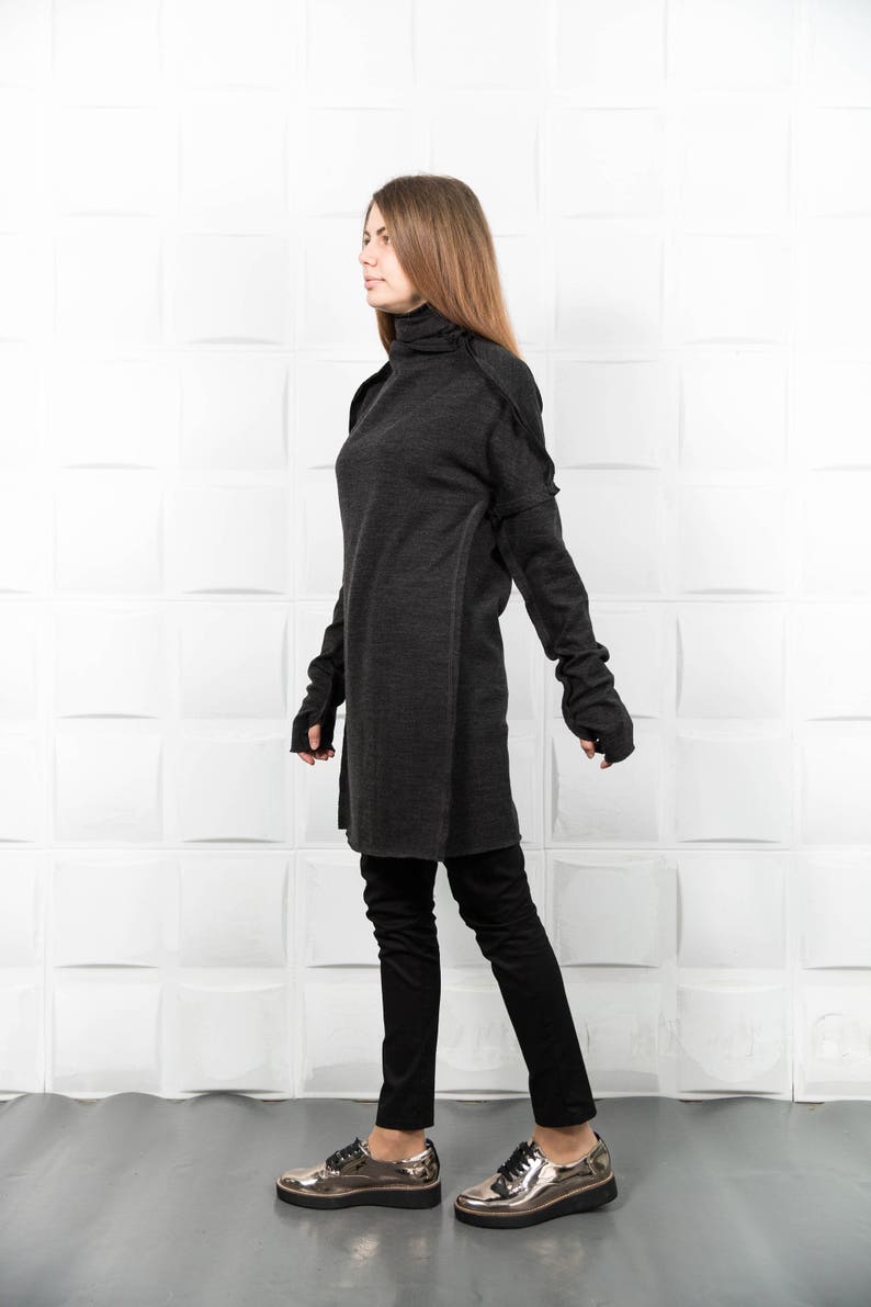Winter Tunic Plus Size Clothing Long Sleeve Tunic Wool | Etsy