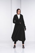 Cloak with Hood, Knit Sweater, Long Cardigan, Hooded Vest