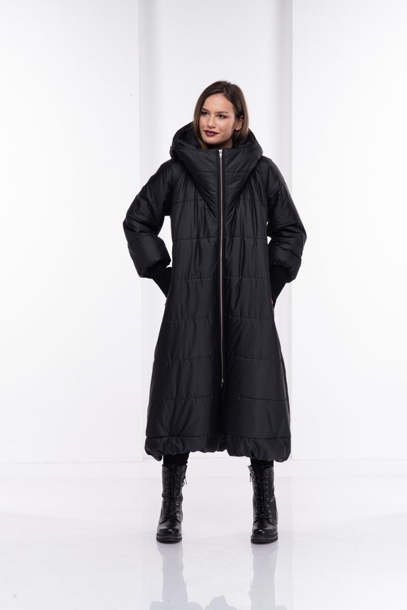 EXTRA LONG DOWN PUFFER JACKET - Black