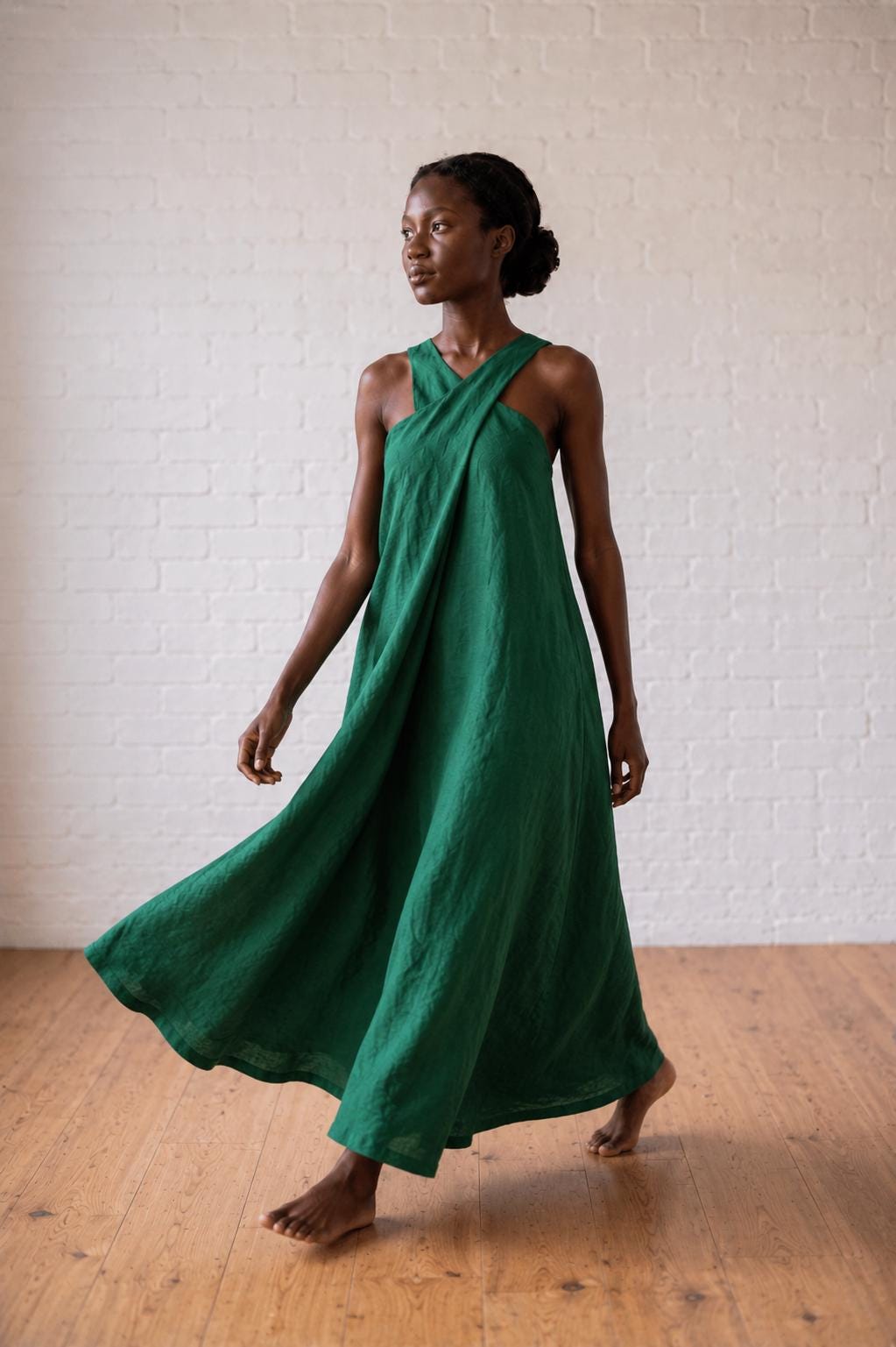 emerald green fairy dress Size:S(6/7) Solid Color Maternity Dresses 5 Top Berta Wedding Fairy prom dresses length organza)
