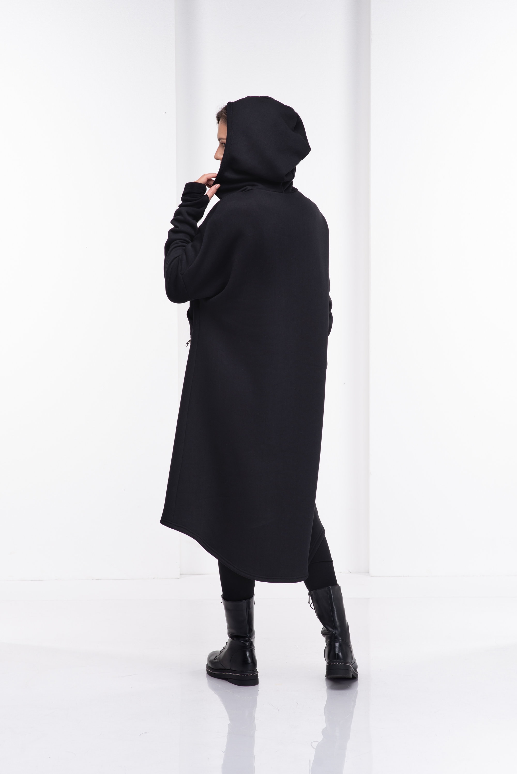 Gothic BIGフーディ Black Gothic Black Hoodie, Oversized Hoodie Dress, Hoodies for