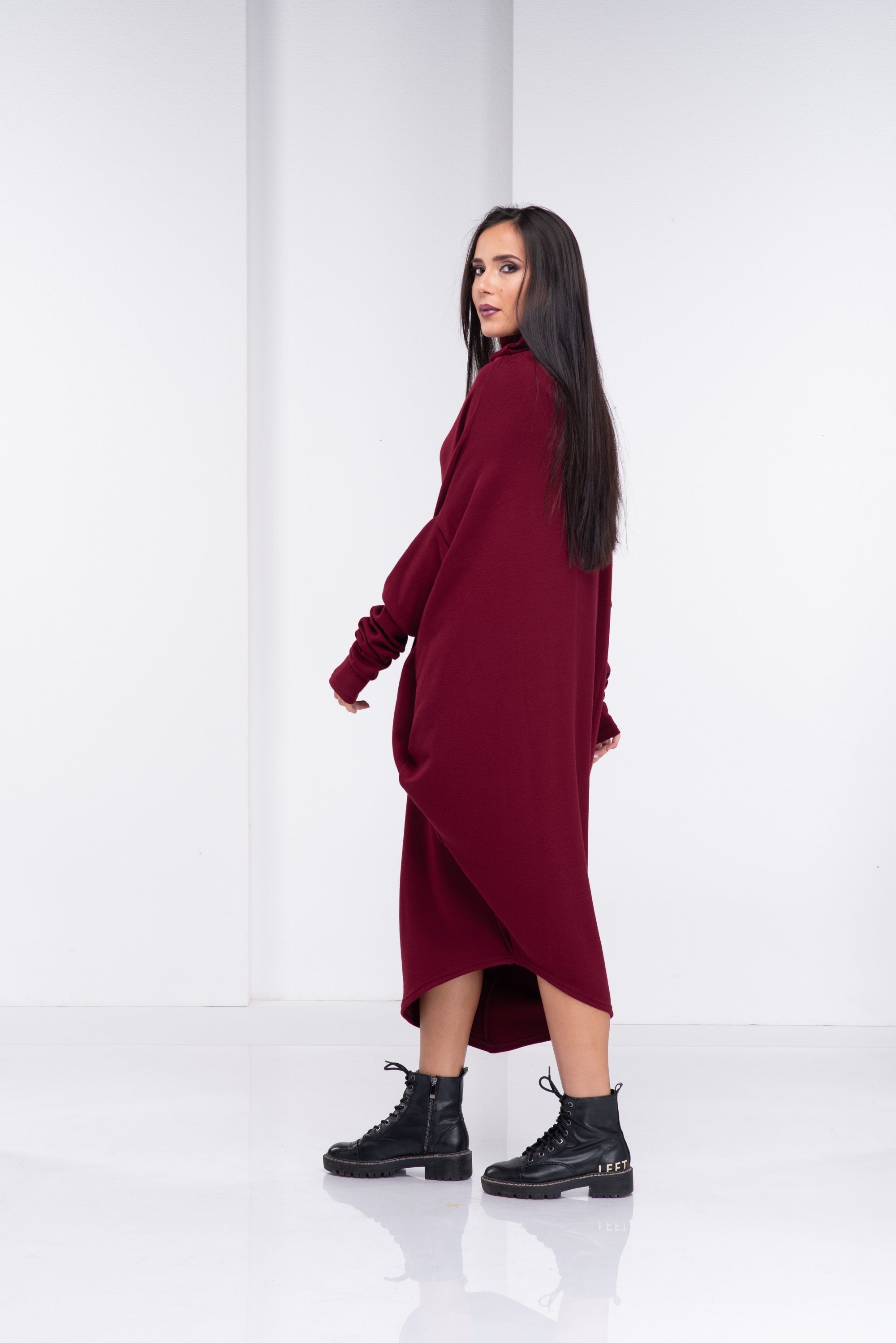 oversized knitted dress
