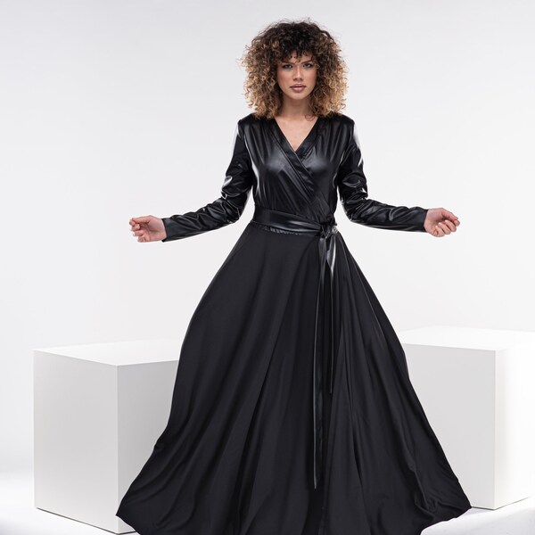 Wrap Me in Leather Dress
