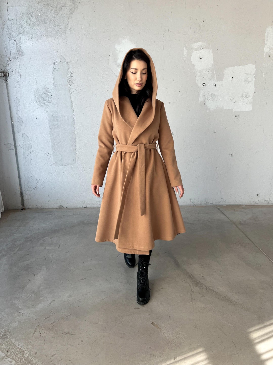 Princess Coat Manteau Evase Capuche Manteau Hiver Sport Femme