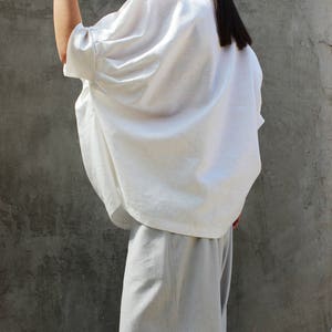 Linen Top, Linen Tunic Top, White Linen Top, Plus Size Linen, Loose Linen Top, Summer Top, Plus Size Tunic, Boho Top,Oversize Top,Plus Size image 5