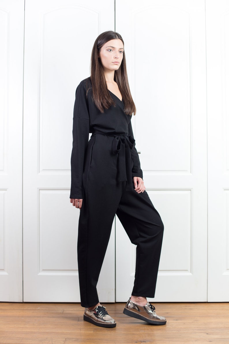 Jumpsuit Women Harem Jumpsuit Black Jumpsuit Women Romper - Etsy